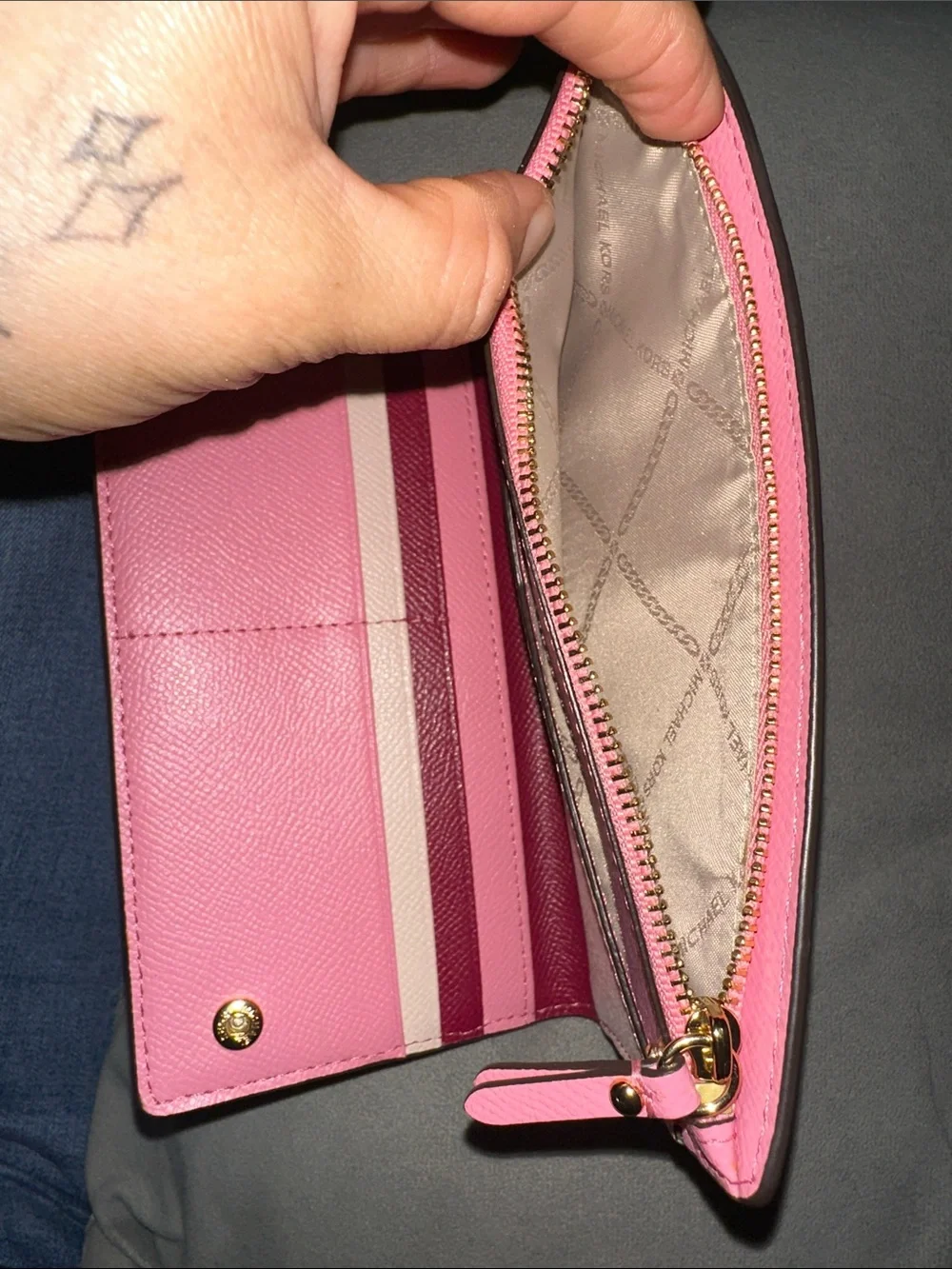 Michael Kors Zip-Around Leather Wallet